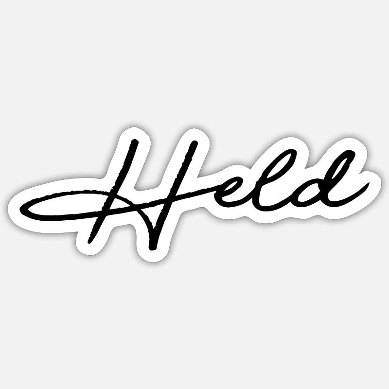 Held - als dankeschön Sticker Größe S (10 x 10 cm)