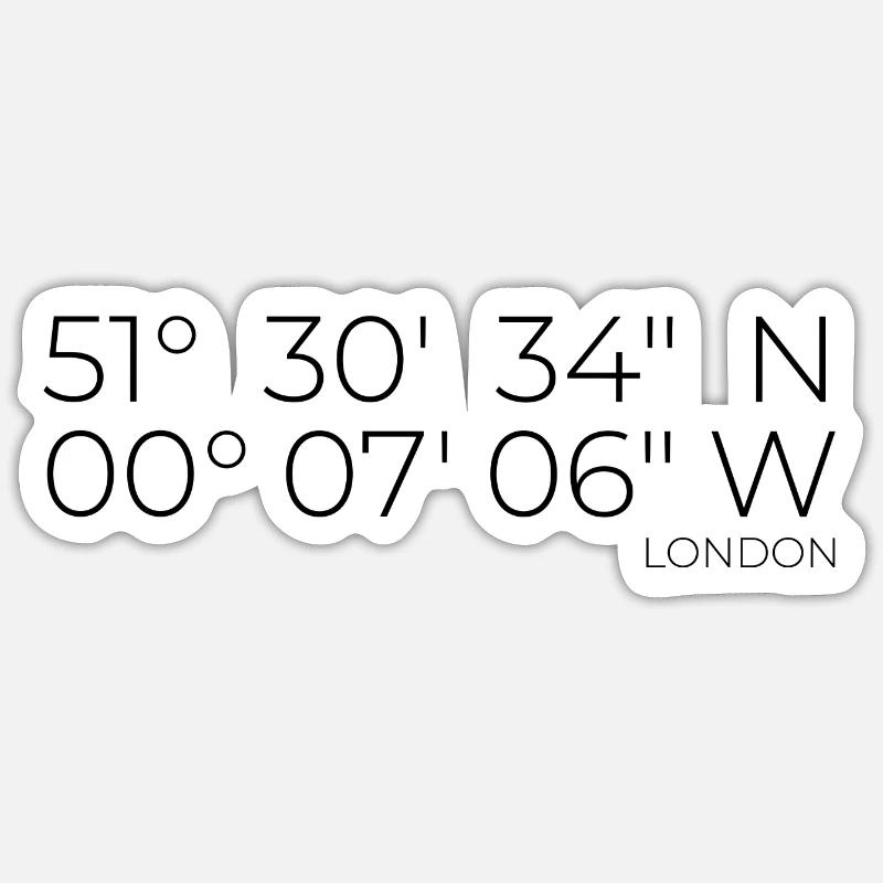 coordinates London Sticker size S (10 x 10 cm)