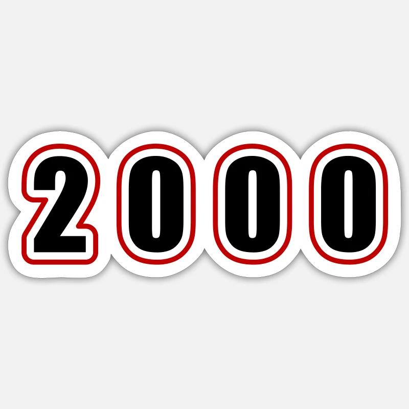 2000 Year Birthday - Sticker size S (10 x 10 cm) - white matte