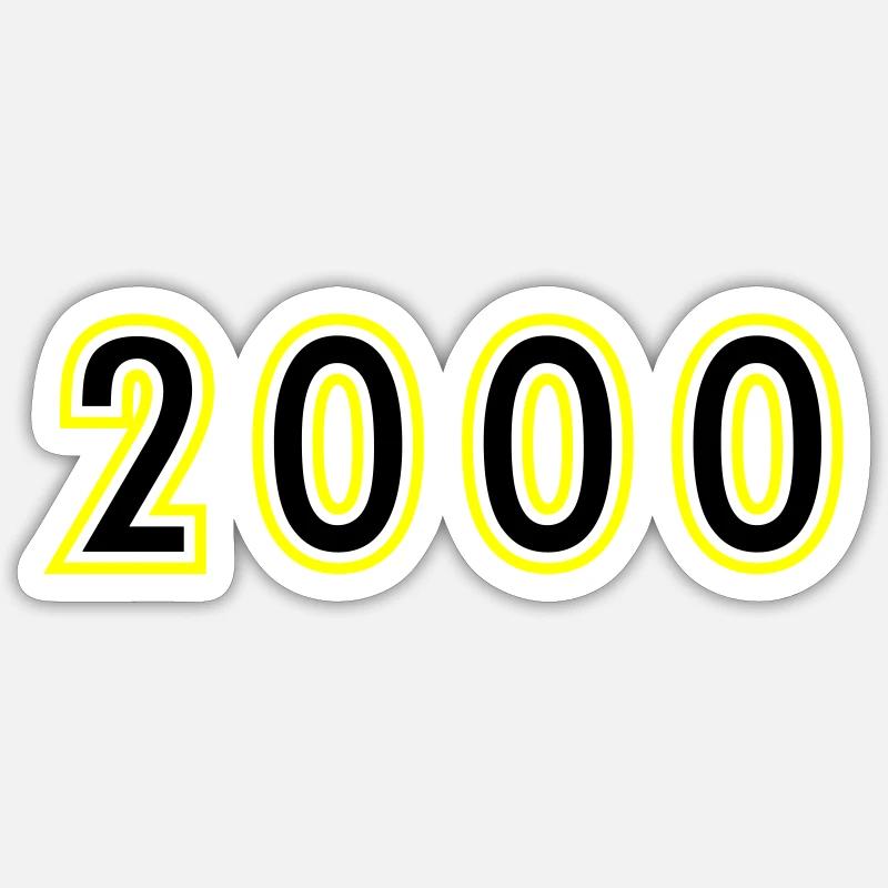 2000 Year Birthday - Sticker size S (10 x 10 cm) - white matte