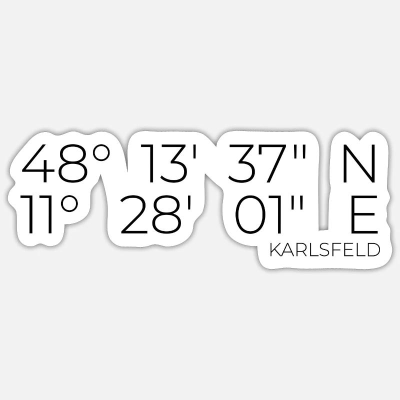 Coordinates Karlsfeld - Sticker size S (10 x 10 cm) - white matte