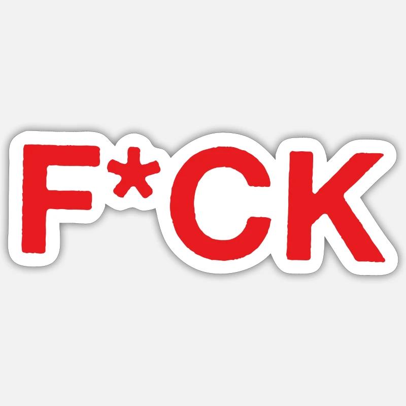 F*CK - Sticker taille S (10 x 10 cm) - blanc mat