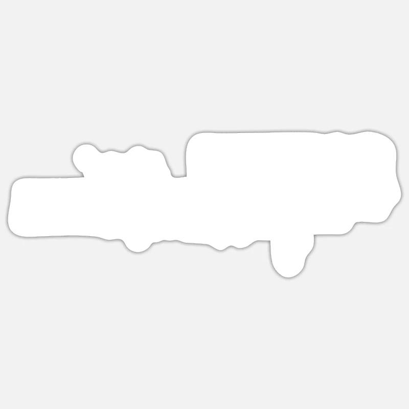 Farbklecks Hektor - Sticker Größe S (10 x 10 cm) - Mattweiß