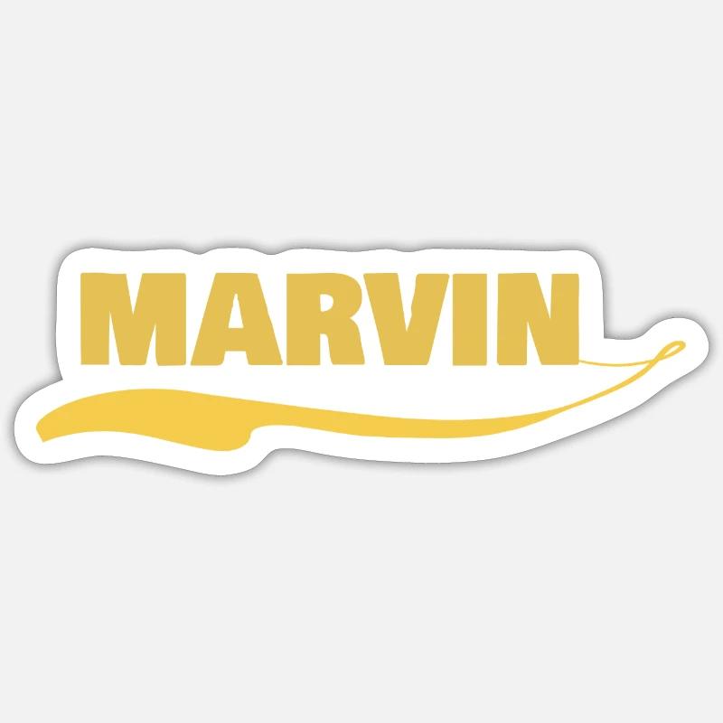 Gift for marvin - Sticker size S (10 x 10 cm) - white matte