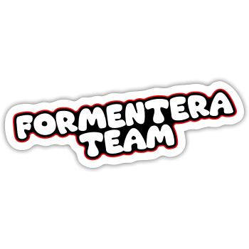 Formentera Team - Sticker Größe S (10 x 10 cm) - Mattweiß - Vorne