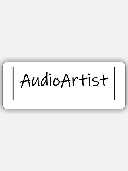 Audio - Sticker Größe S (10 x 10 cm) - Mattweiß