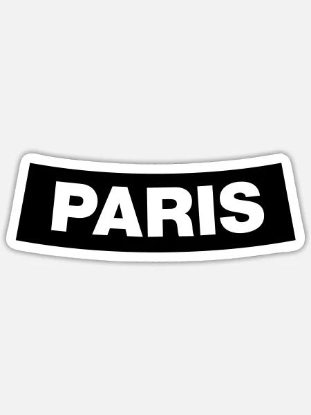 Paris Chapter Element (JGA MC-Rocker-Design) - Sticker Größe S (10 x 10 cm) - Mattweiß