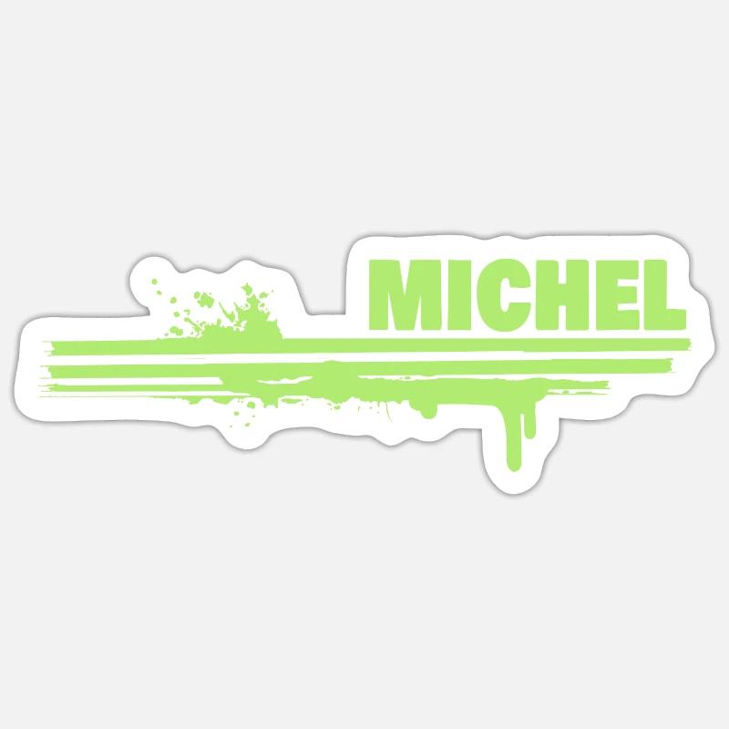 Michel - Sticker size S (10 x 10 cm) - white matte