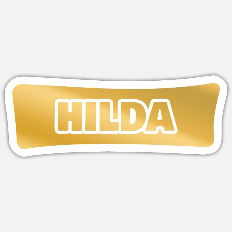 Hilda - Sticker Größe S (10 x 10 cm) - Mattweiß