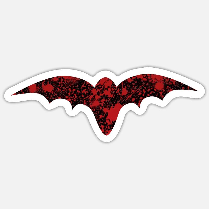 Fledermaus Halloween Blutspritzer Sticker Größe S (10 x 10 cm)