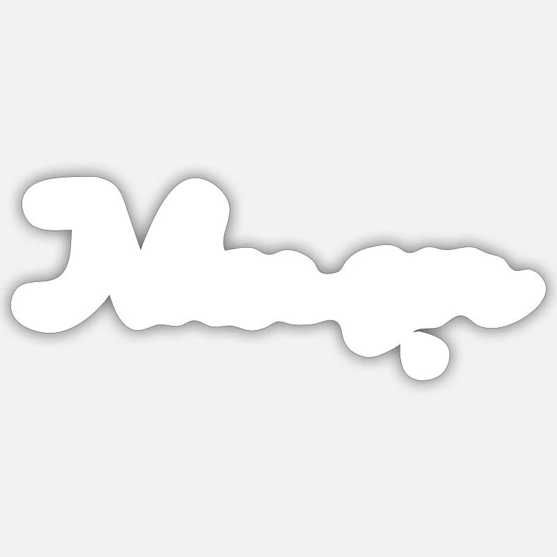 ich liebe dich text symbol - Sticker Größe S (10 x 10 cm) - Mattweiß