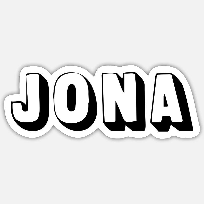 Name - Jon Sticker size S (10 x 10 cm)