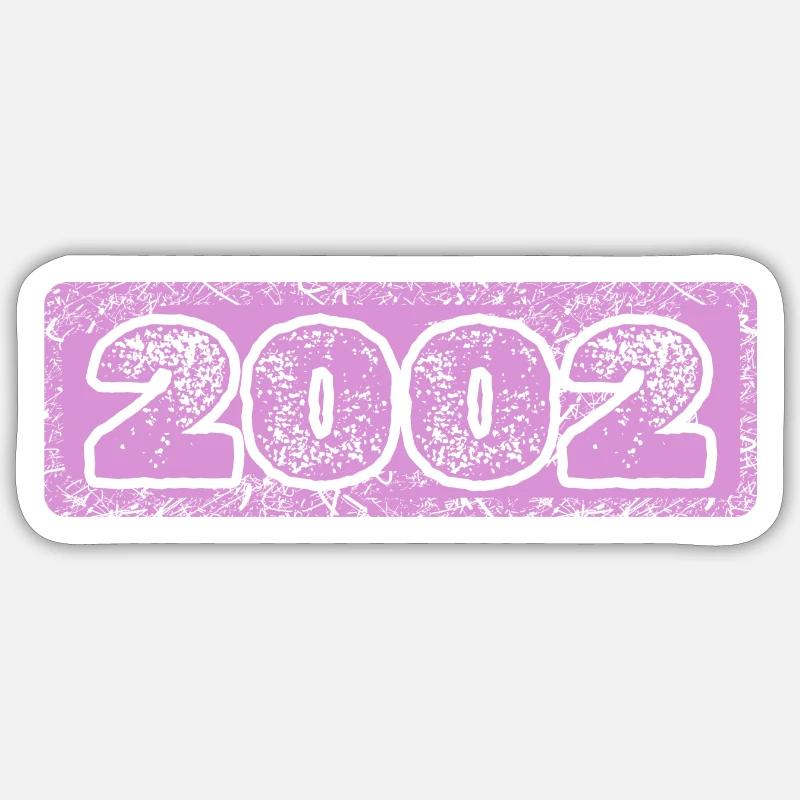 Numéro 2002 - Sticker taille S (10 x 10 cm) - blanc mat