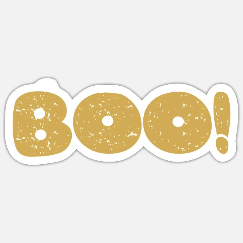 Hou - Sticker taille S (10 x 10 cm) - blanc mat