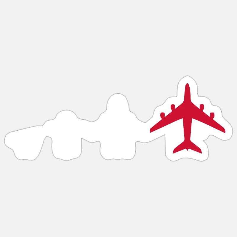 Pilot Stewardess Evolution Flugzeug Fliiegen Sticker Größe S (10 x 10 cm)