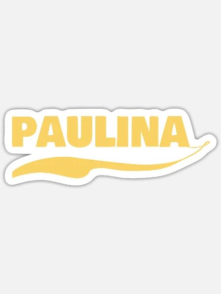 Paulina Paulina - Sticker Größe S (10 x 10 cm) - Mattweiß