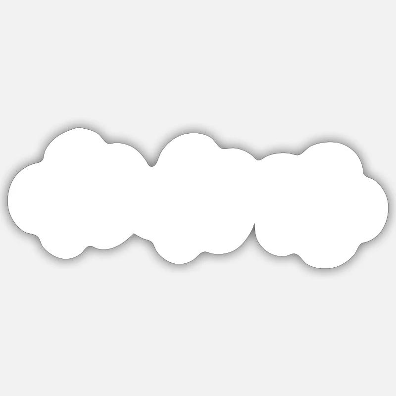 Three Flowers Blossom Plant Shape - Sticker size S (10 x 10 cm) - white matte
