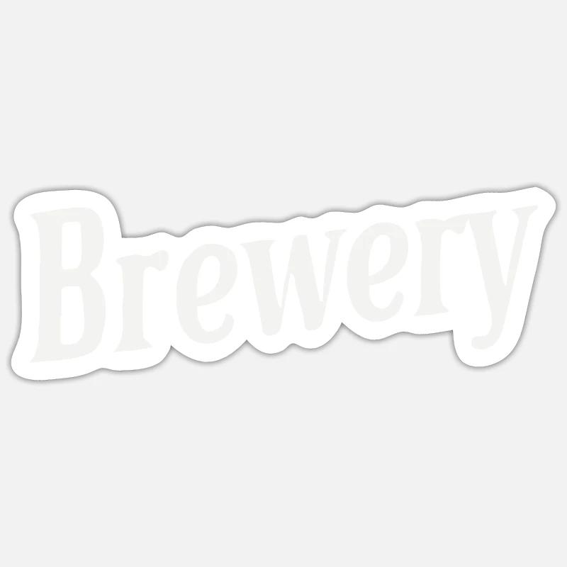 BREWERY - Sticker size S (10 x 10 cm) - white matte