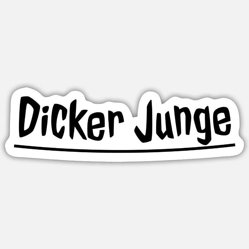 Dicker Junge Sticker Größe S (10 x 10 cm)