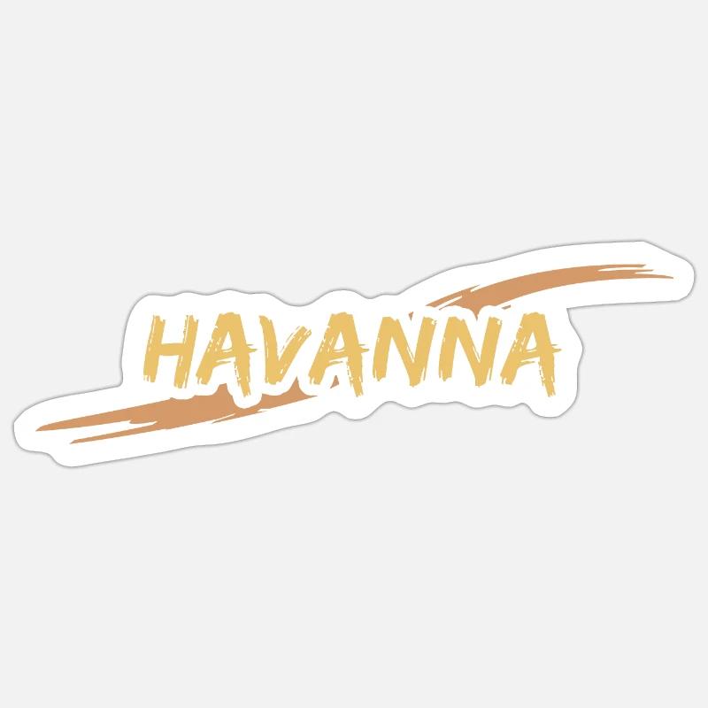 La Havane - Sticker taille S (10 x 10 cm) - blanc mat