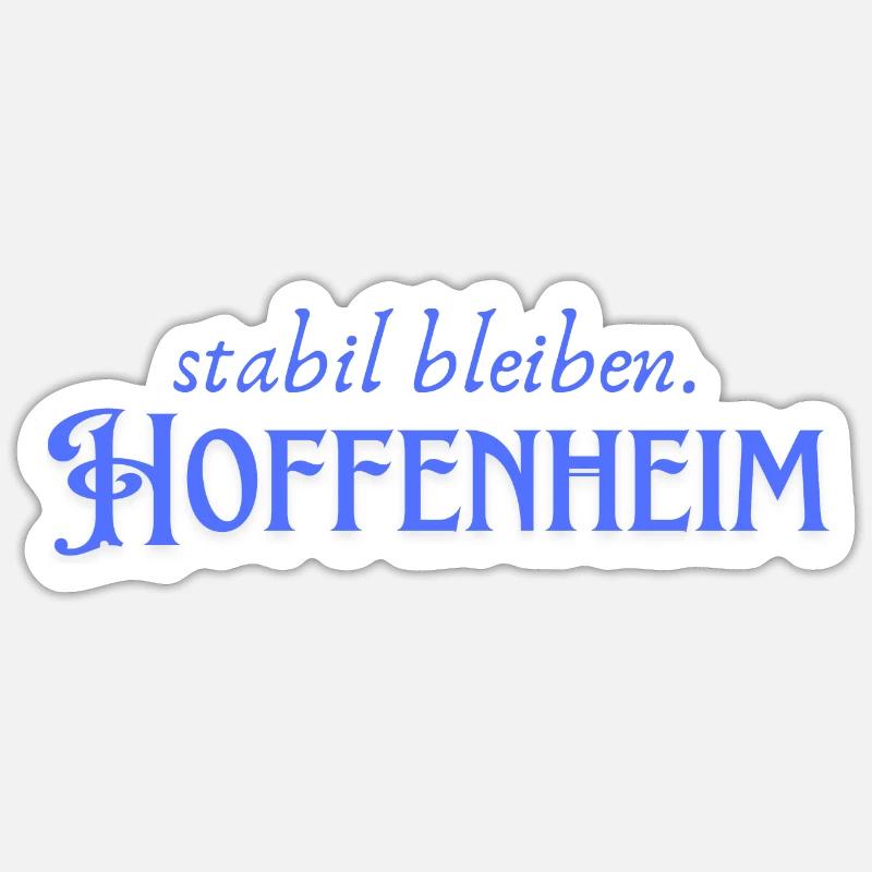 Hoffenheim reste stable - Sticker taille S (10 x 10 cm) - blanc mat