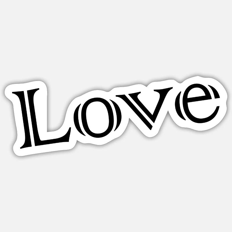 COEUR. COUPLE. JUST MARRIED. EVJF. SAINT VALENTIN. - Sticker taille S (10 x 10 cm) - blanc mat