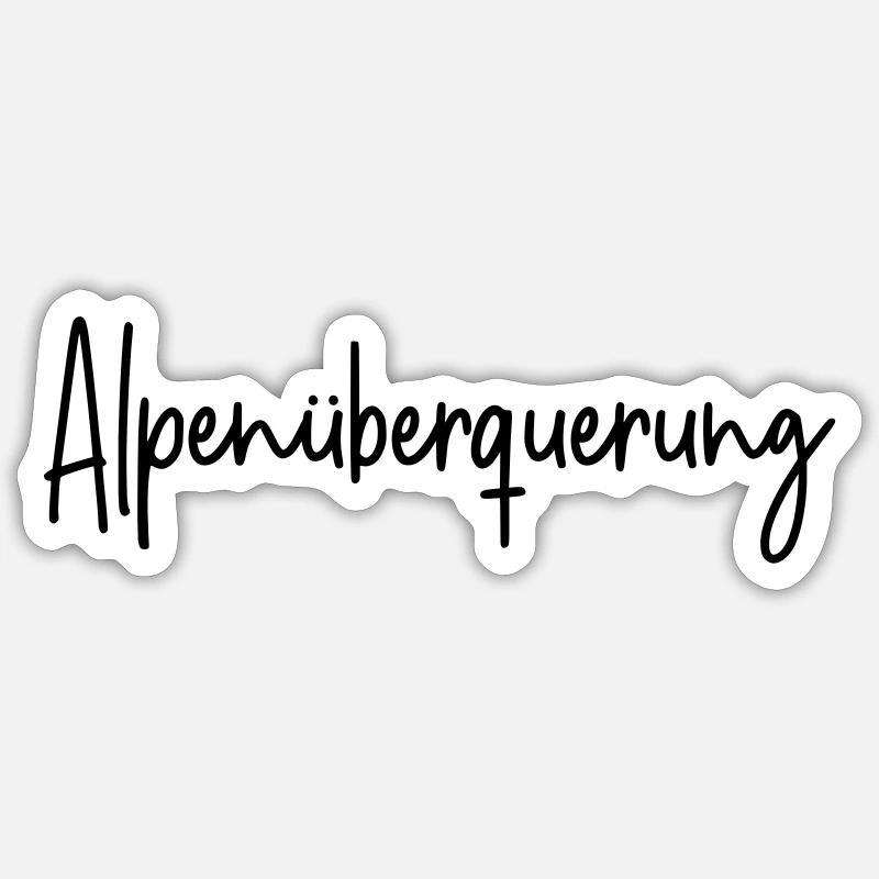 Alpenüberquerung (Farbe änderbar) Sticker Größe S (10 x 10 cm)
