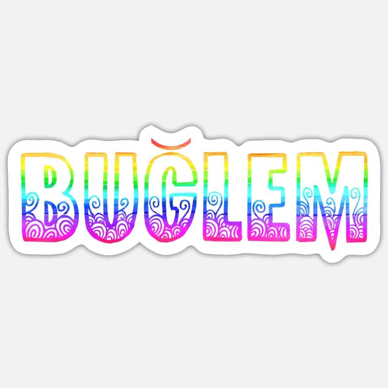buğlem rs regenbogen Sticker Größe S (10 x 10 cm)