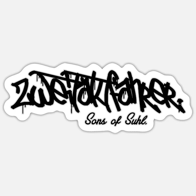 Cavalier deux temps // lettrage Sticker taille S (10 x 10 cm)