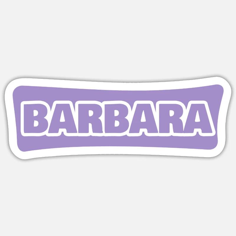 First name Barbara - Sticker size S (10 x 10 cm) - white matte