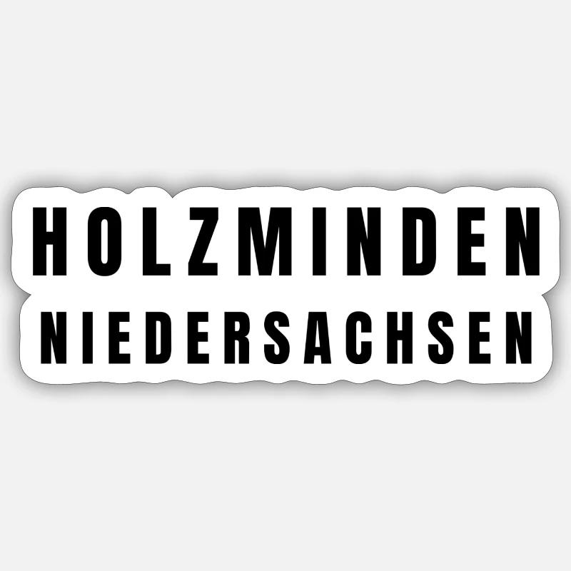 Holzminden, Basse-Saxe - Sticker taille S (10 x 10 cm) - blanc mat