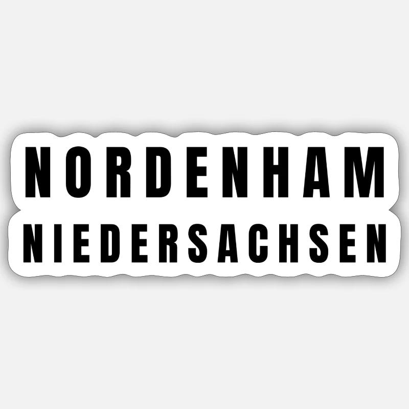 Nordenham, Basse-Saxe - Sticker taille S (10 x 10 cm) - blanc mat