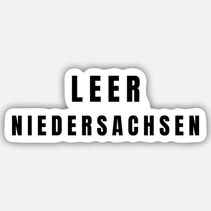 Leer, Lower Saxony - Sticker size S (10 x 10 cm) - white matte