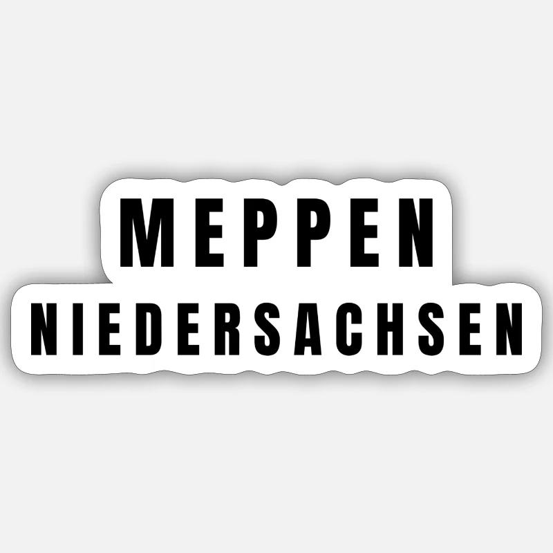 Meppen, Lower Saxony - Sticker size S (10 x 10 cm) - white matte
