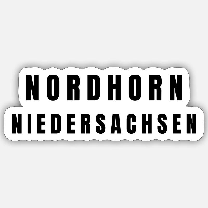 Nordhorn, Basse-Saxe - Sticker taille S (10 x 10 cm) - blanc mat