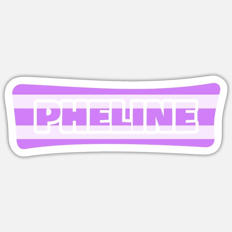 Pheline comme mariage - Sticker taille S (10 x 10 cm) - blanc mat