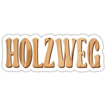 HOLZWEG - Irrtum - Sticker Größe S (10 x 10 cm) - Mattweiß - Vorne