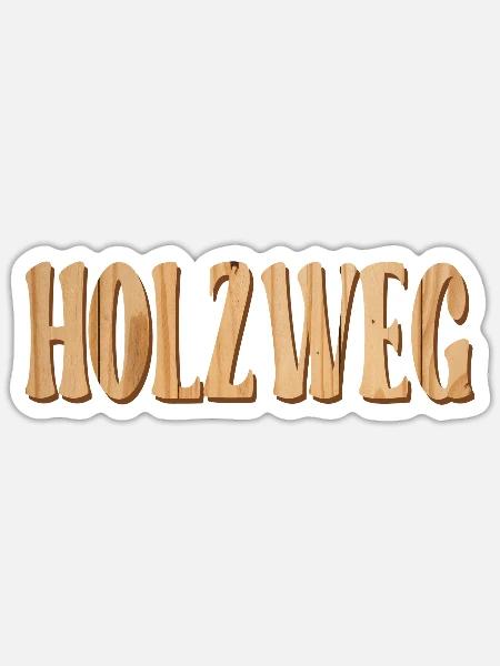 HOLZWEG - Irrtum - Sticker Größe S (10 x 10 cm) - Mattweiß