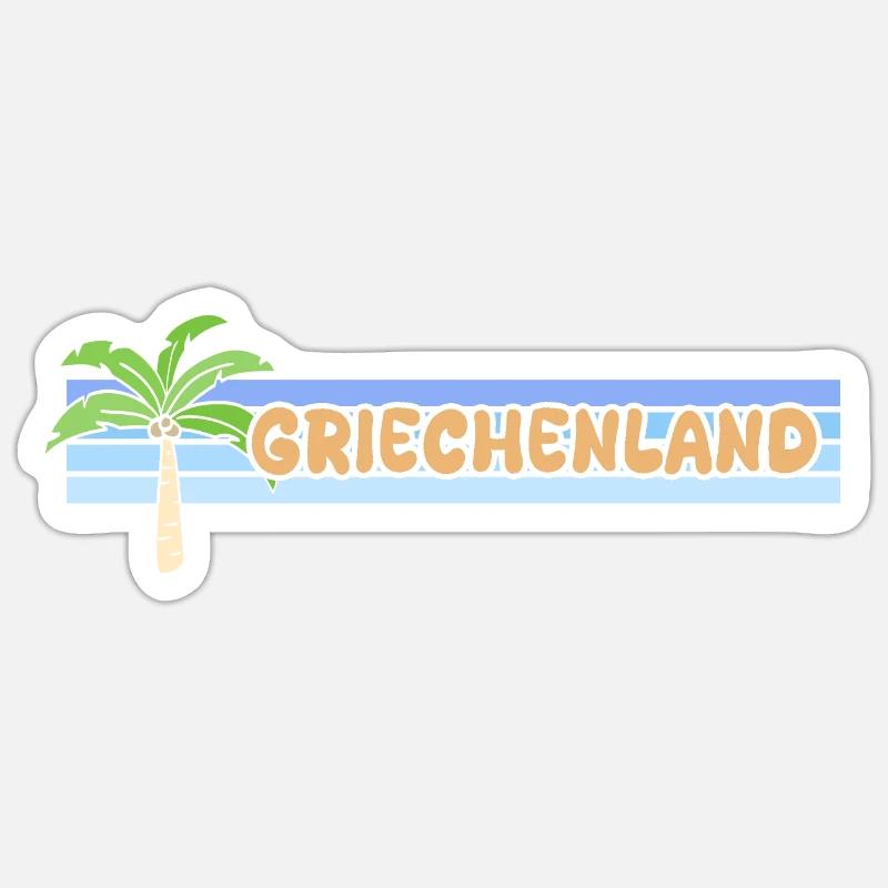 La Grèce comme vacances - Sticker taille S (10 x 10 cm) - blanc mat