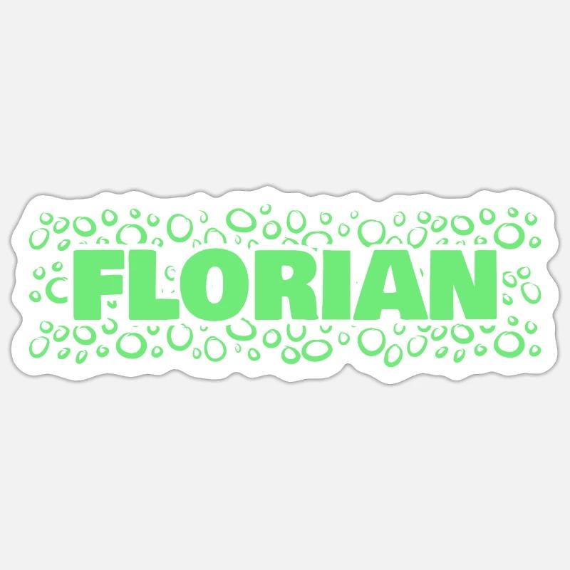 Vorname Florian - Sticker Größe S (10 x 10 cm) - Mattweiß