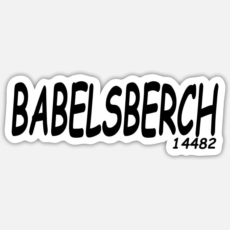 BABELSBERCH 14482 - Sticker taille S (10 x 10 cm) - blanc mat