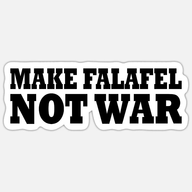 Make falafel not war Sticker size S (10 x 10 cm)