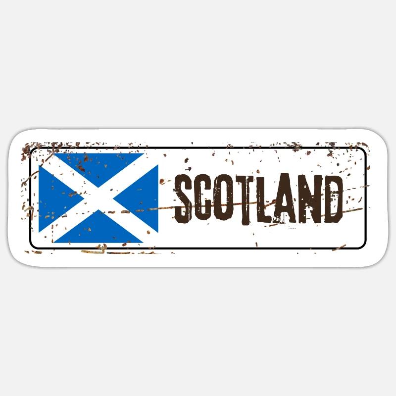 Drapeau de l’Écosse - Sticker taille S (10 x 10 cm) - blanc mat