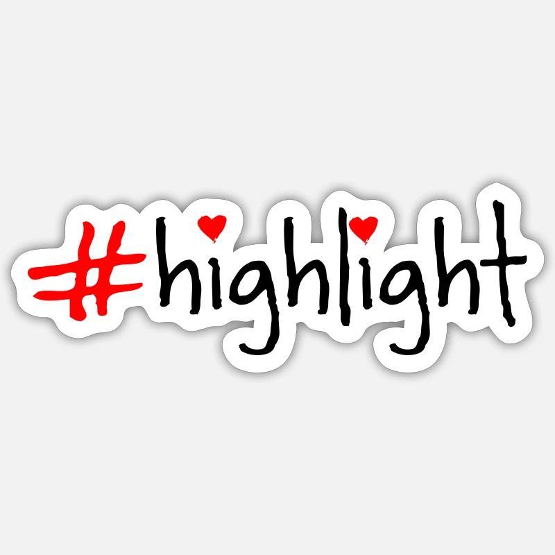 souligner - Sticker taille S (10 x 10 cm) - blanc mat
