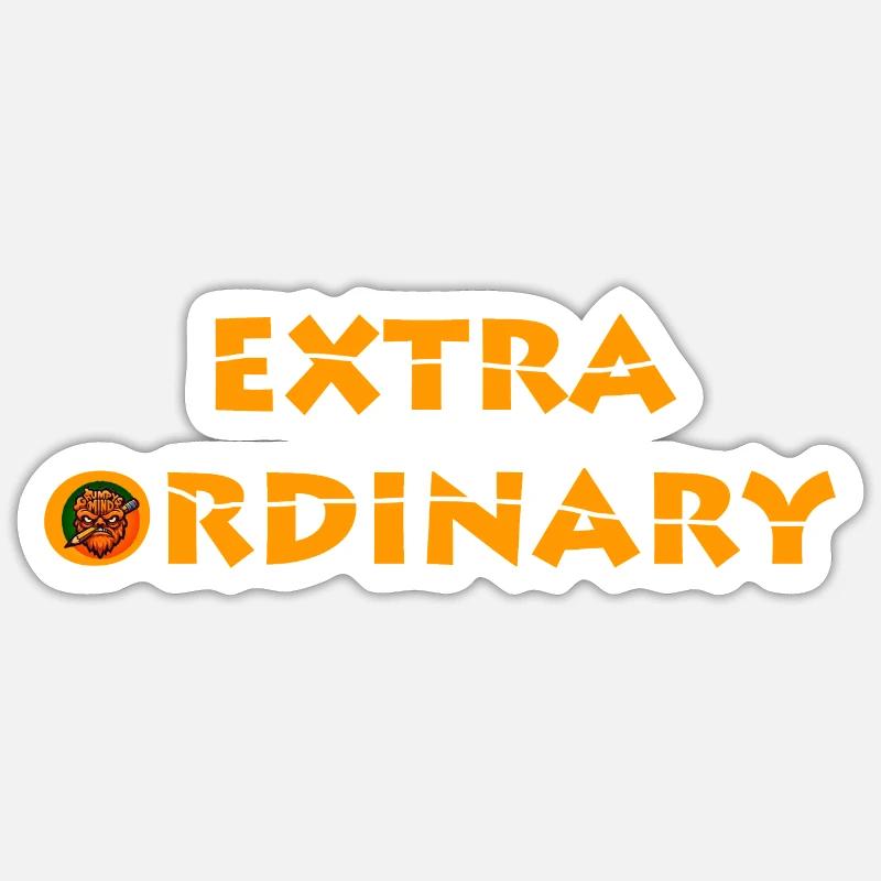 Extra Ordinary Sticker size S (10 x 10 cm)