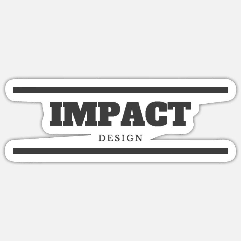 Impact Design Logo black - Sticker size S (10 x 10 cm) - white matte