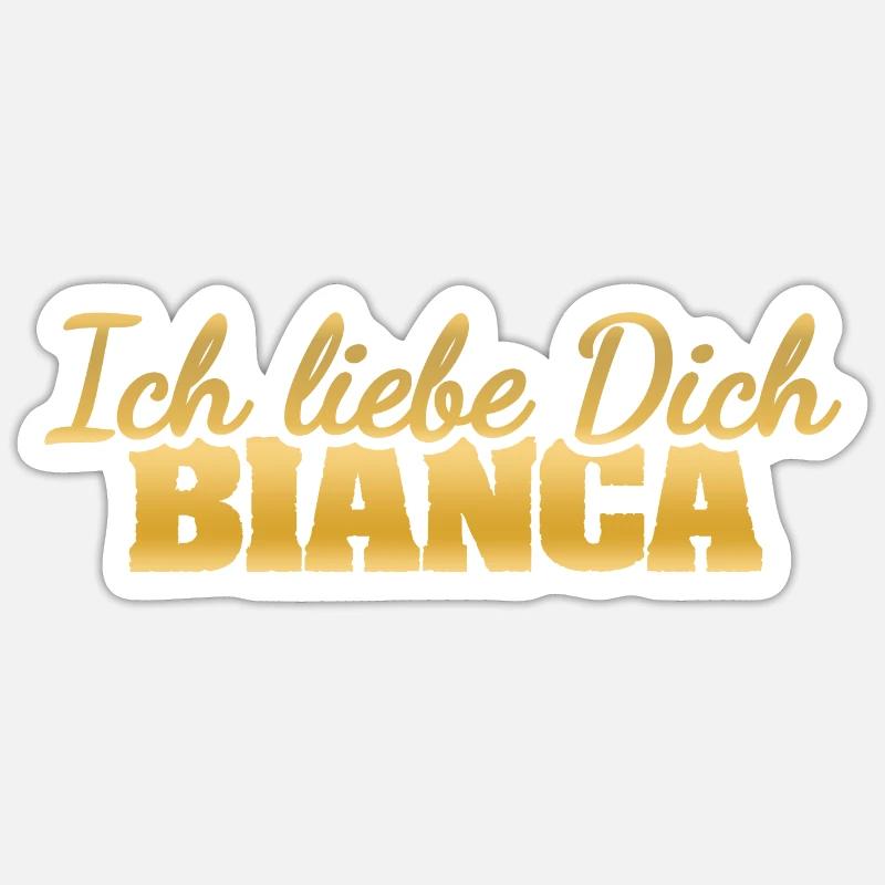 Bianca - Sticker taille S (10 x 10 cm) - blanc mat