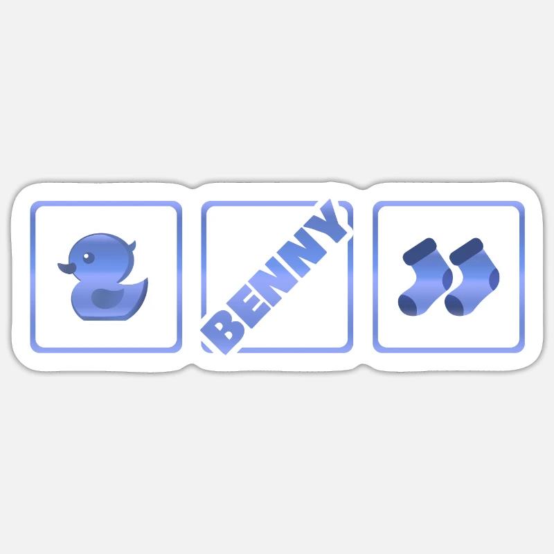 Benny - Sticker size S (10 x 10 cm) - white matte