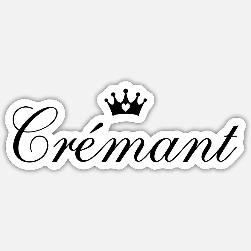 Cremant - Sticker Größe S (10 x 10 cm) - Mattweiß