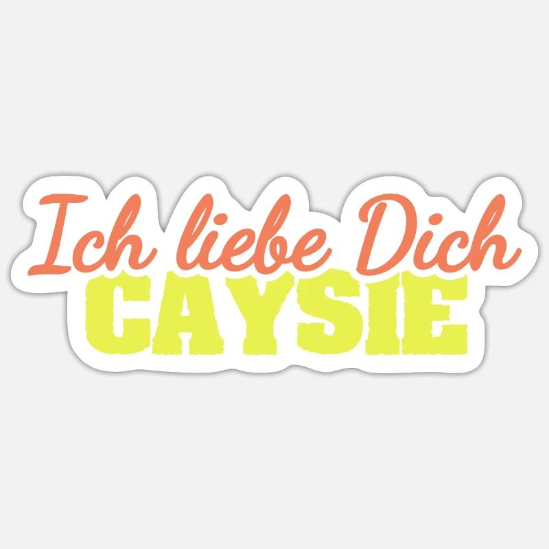 Gift for Caysie - Sticker size S (10 x 10 cm) - white matte